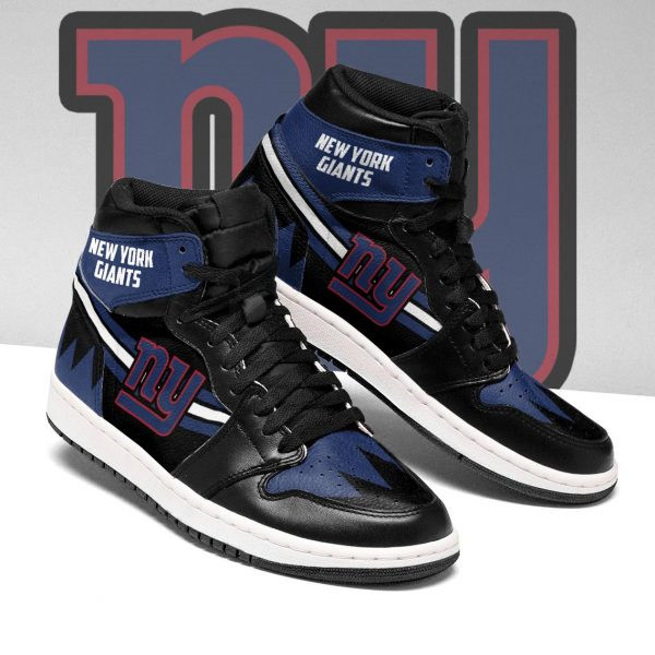 Women's New York Giants AJ High Top Leather Sneakers 003